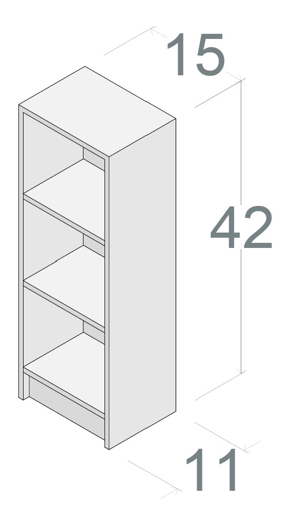 15x42 Bookcase